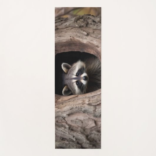 Racoon in boomgrot yogamat (Voorkant)