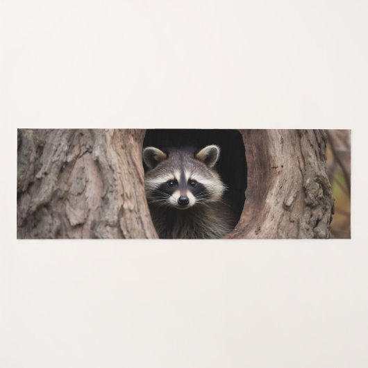 Racoon in boomgrot yogamat (Voorkant (horizontaal))