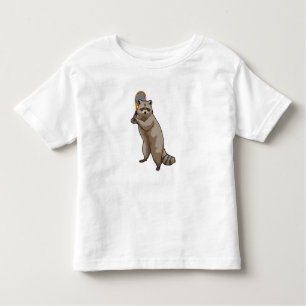 Racoon in Tennis met Tennis racket Kinder Shirts