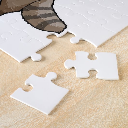 Racoon in Tennis met Tennis racket Legpuzzel (Zijkant)