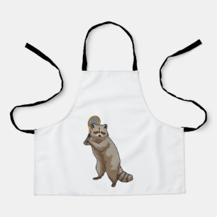 Racoon in Tennis met Tennis racket Schort