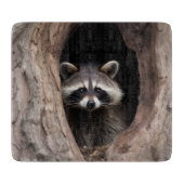 Racoon in Tree Cave Glass Snijplank (Voorkant)