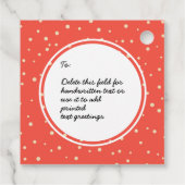 Racoon-kerstcadeautjes met blauwe Waterverf Bedankjes Labels (Achterkant)