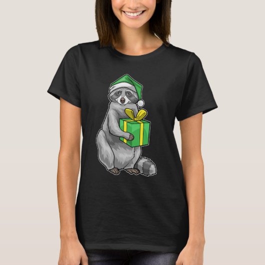 Racoon kerstpakket t-shirt (Voorkant)