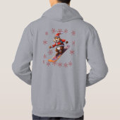 Racoon kerstskiën Hoodie (Achterkant)
