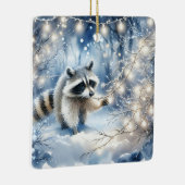 Racoon Magisch Betoverd Kerstbos Keramisch Ornament (Rechts)