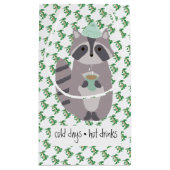 Racoon met hot Drink Klein Cadeauzakje (Achterkant)