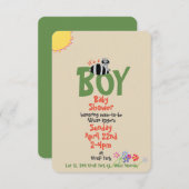 Racoon met Squirrel Boy Baby Shower-uitvindingen Kaart (Voorkant / Achterkant)