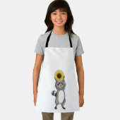 Racoon met zonnebloem schort (Insitu)