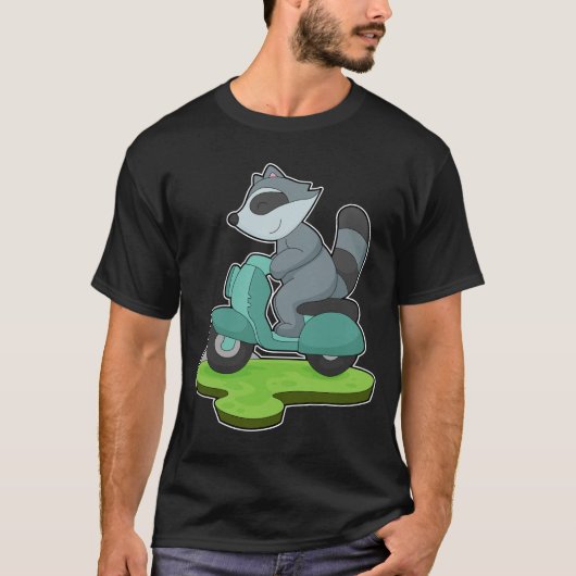 Racoon motorfiets t-shirt (Voorkant)