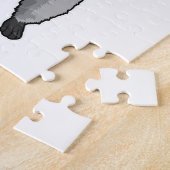 Racoon op fitness met paraplu legpuzzel (Zijkant)