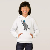 Racoon op IJshockey met ijshockeystick (Voorkant volledig)