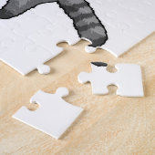 Racoon op IJshockey met ijshockeystick Legpuzzel (Zijkant)