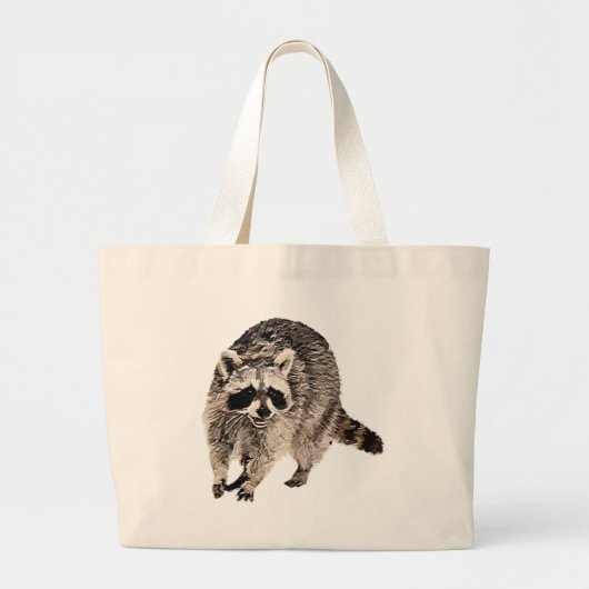 Racoon Plain Grote Tote Bag (Voorkant)