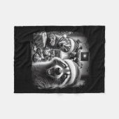 Racoon Santa Funny Cat Taking Selfie Christmas Xma Fleece Deken (Voorkant (Horizontaal))