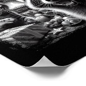 Racoon Santa Funny Cat Taking Selfie Christmas Xma Poster (Hoek)