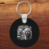 Racoon Santa Funny Cat Taking Selfie Christmas Xma Sleutelhanger (Voorkant)