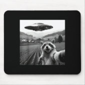 Racoon Selfie With Alien Ufo Funny Racoon Alien Bi Muismat (Voorkant)