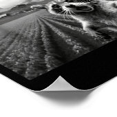 Racoon Selfie With Alien Ufo Funny Racoon Alien Bi Poster (Hoek)