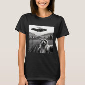 Racoon Selfie With Alien Ufo Funny Racoon Alien Bi T-shirt (Voorkant)
