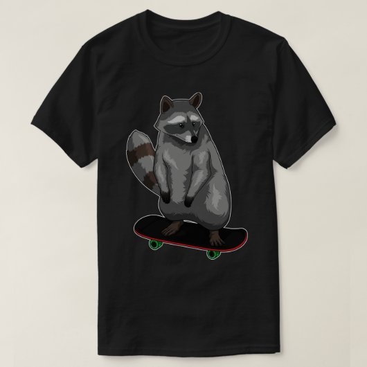 Racoon Skateboard T-shirt (Design voorkant)