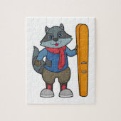 Racoon Skier Ski Legpuzzel (Verticaal)