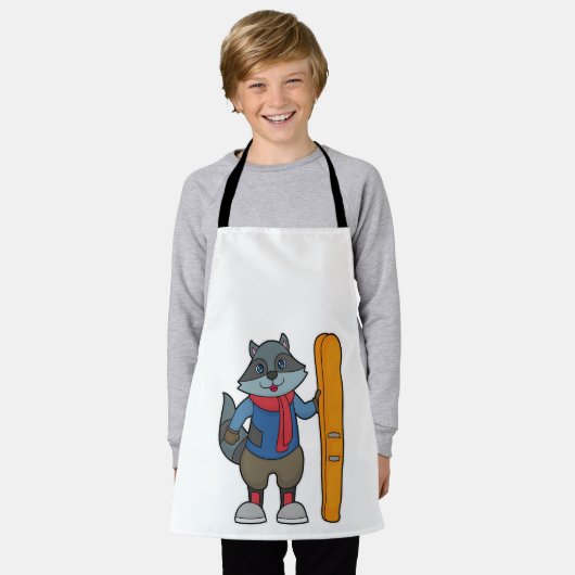 Racoon Skier Ski Schort (Gedragen)