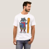 Racoon Skier Ski T-shirt (Voorkant volledig)