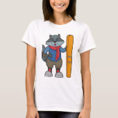 Racoon Skier Ski T-shirt (Voorkant)