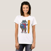 Racoon Skier Ski T-shirt (Voorkant volledig)