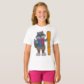 Racoon Skier Ski T-shirt (Voorkant volledig)