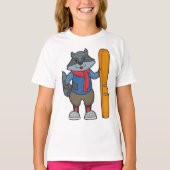 Racoon Skier Ski T-shirt (Voorkant)
