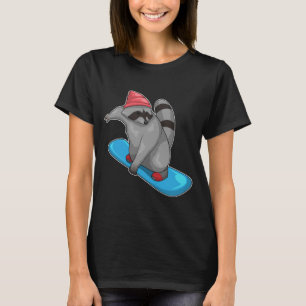Racoon Snowboard Winter Sport T-shirt