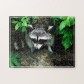 Racoon spel puzzel legpuzzel (Horizontaal)
