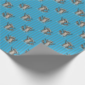 Racoon thema cadeaupapier (Hoek)