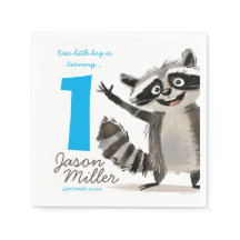 Racoon thema verjaardagsfeestje voor babe draaien 