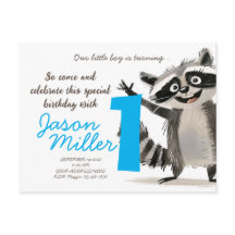 Racoon thema verjaardagsfeestje voor babe draaien 