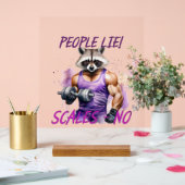 Racoon trainer, atleet, halters acryl bord (Huwelijk)