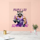 Racoon trainer, atleet, halters acryl bord (Huwelijk)