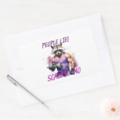 Racoon trainer, atleet, halters rechthoekige sticker (Envelop)