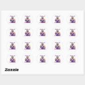 Racoon trainer, atleet, halters ronde sticker (Vel)
