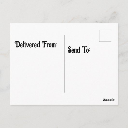 Racoon uitziend briefkaart (Achterkant)