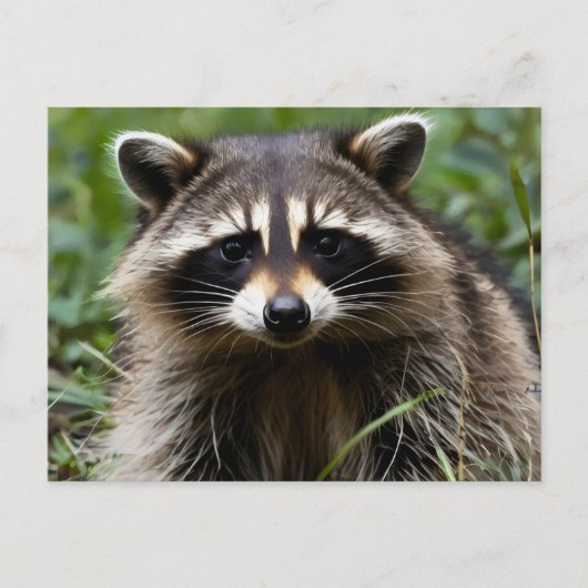 Racoon uitziend briefkaart (Voorkant)