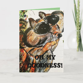 Racoon verjaardagsverjaardag kind kaart