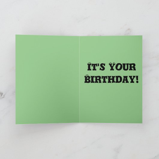 Racoon verjaardagsverjaardag kind kaart (Binnen)