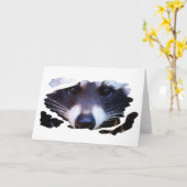 RACOON WASCHBÄR - Photography Jean-Louis Glineur Kaart (Gele Bloem)