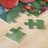 Racoon Waterverf bloemenportret Legpuzzel (Zijkant)