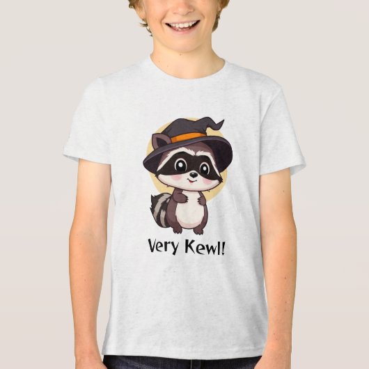 Racoon Witch Very Kewl Tri-Blend Shirt (Voorkant)