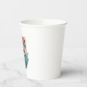 Racoon with Flowers Papieren Bekers (Links)