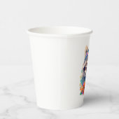 Racoon with Flowers Papieren Bekers (Rechts)